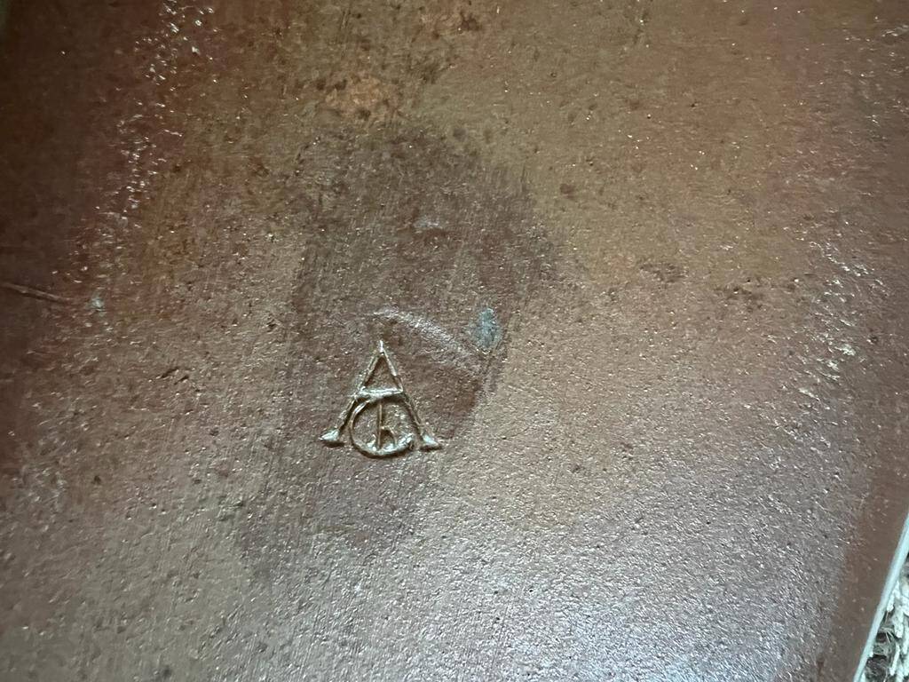 large fish serving dish in enamelled and signed stoneware ceramic, 1960