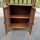 Étagère concave vintage large rotin et osier