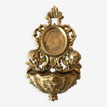 Gold Metal Cherubs Stoup