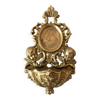 Golden Metal Angels Holy Water Font