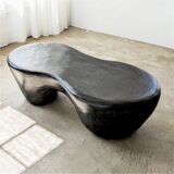 Traditional Moroccan tadelakt table in black