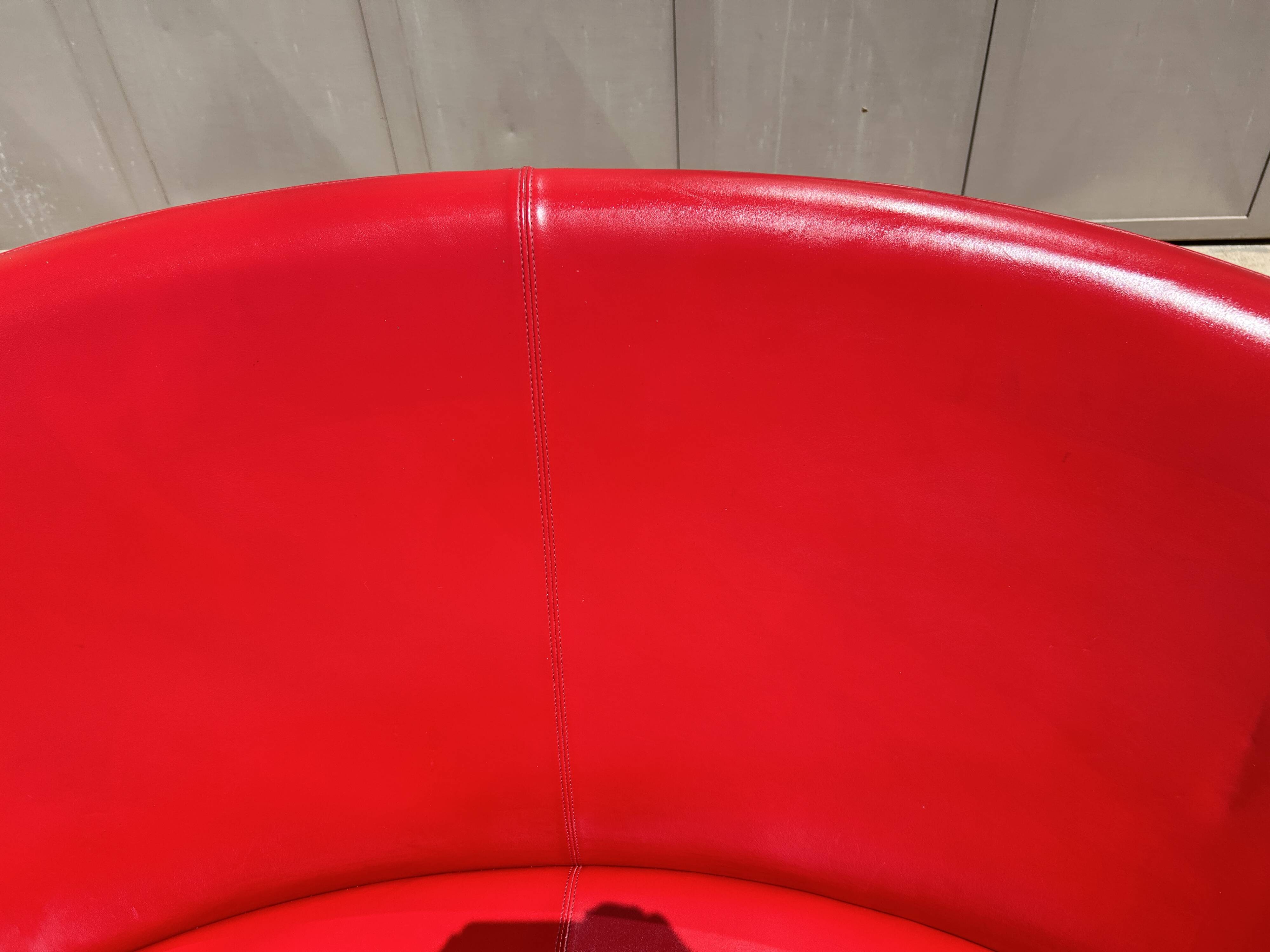 Leather sofa Lella and Massimo Vignelli for Poltrona Frau 1989