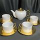 Tableware coffee and tea service 5 pieces Geneviève Lethu 20th century