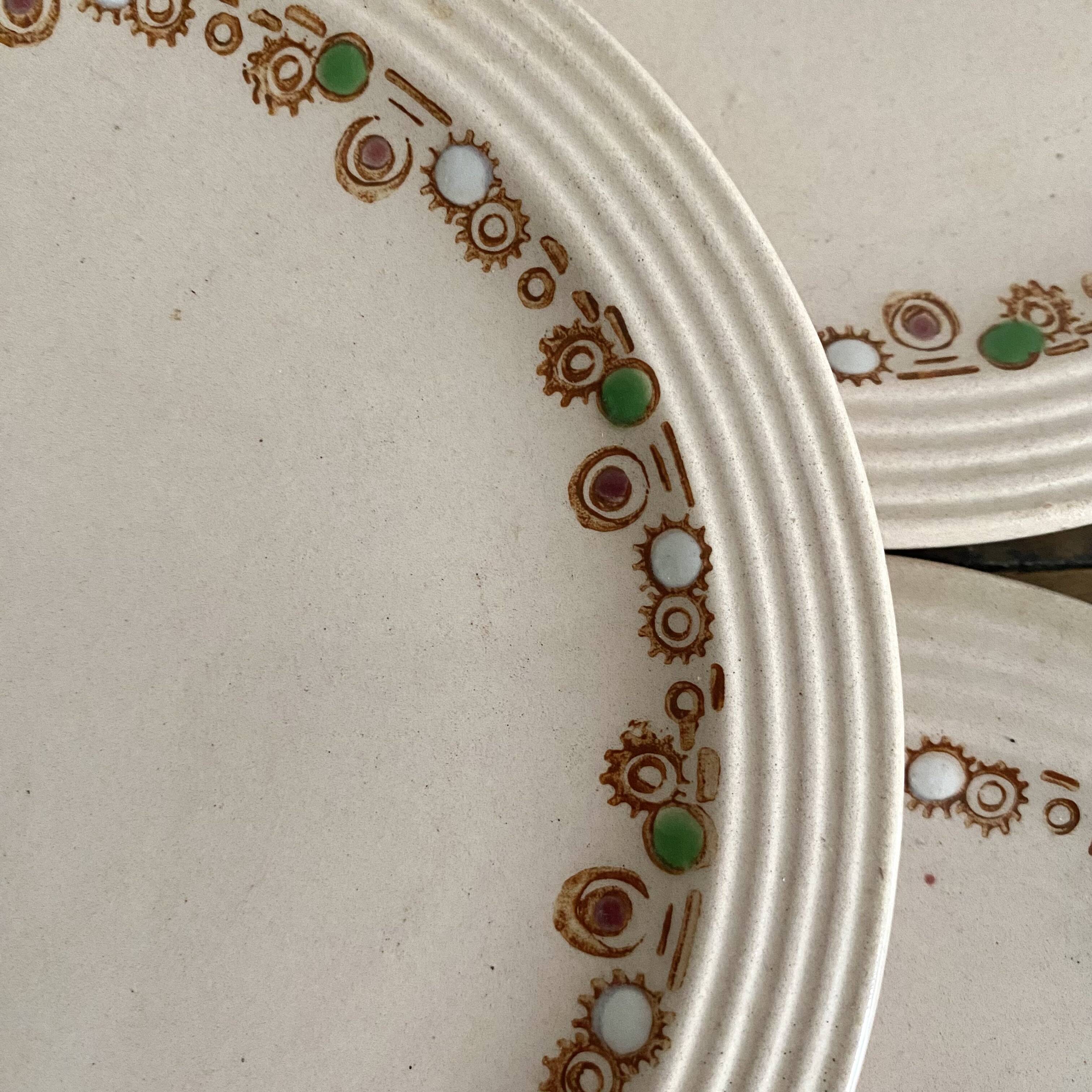 Longwy Art Deco Betty dessert plates