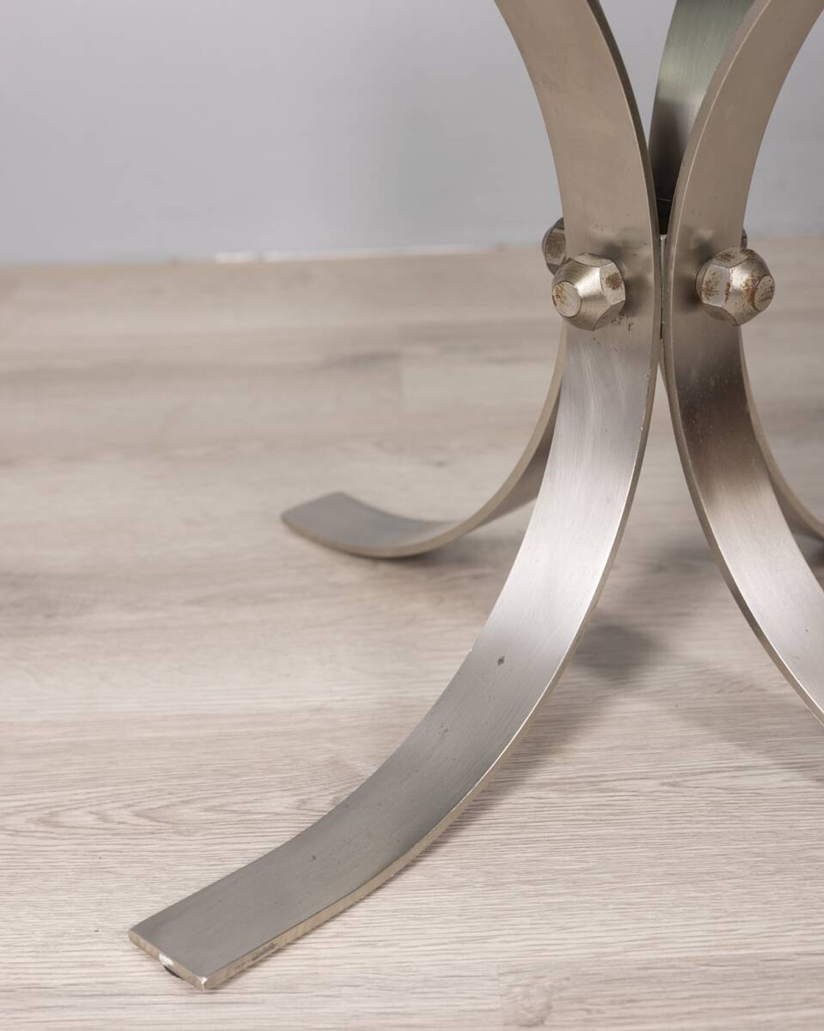 VINTAGE 1960S METAL AND GLASS COFFEE TABLE, ITALIAN DESIGN
