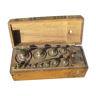 Antique brass weight box