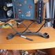 Candle holder with 4 lights in handcrafted wrought iron - Brutalist style