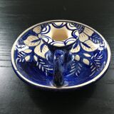 Blue floral decoration candle holder