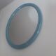 Vintage oval mirror blue 60s 70s