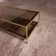Vintage 80's brass coffee table, glass tops