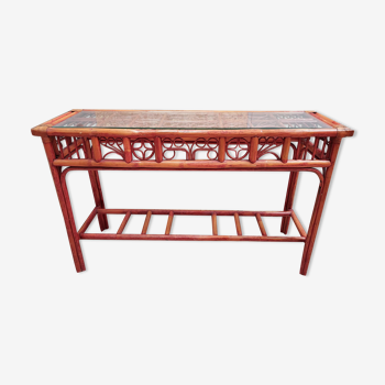 Rattan console