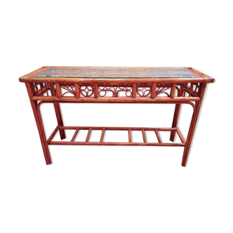 Rattan console