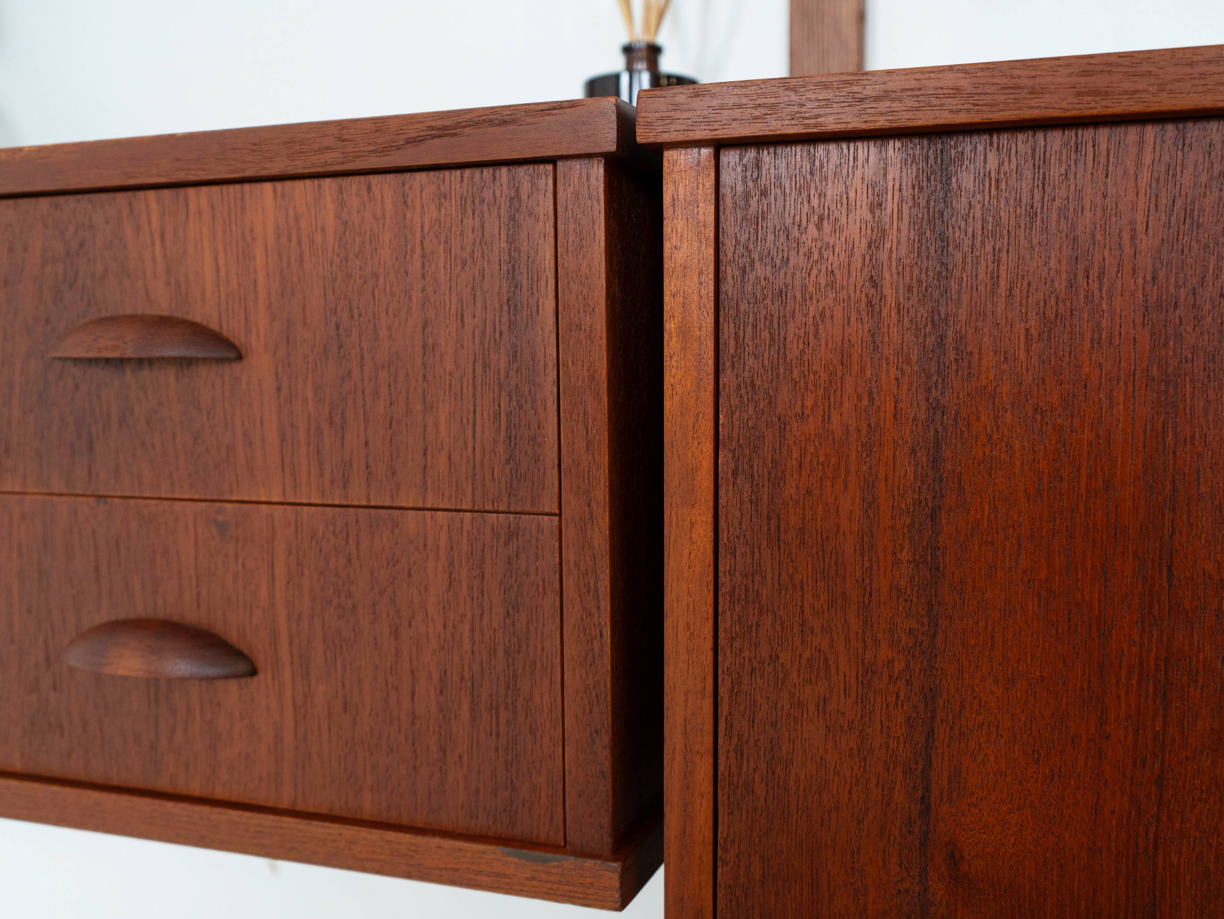 Teak modular shelving unit, Danish design, 1960s, made in Denmark