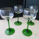 Set de 4 verres à vin d'Alsace en verre uni