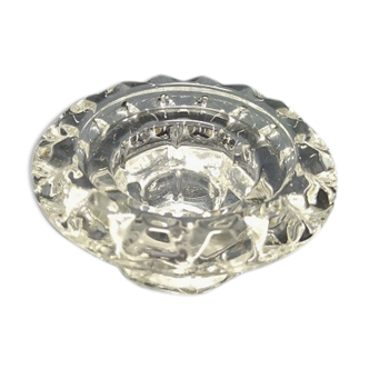 Bougeoir en verre moulé De Reims base hexagonal Ancien n°2