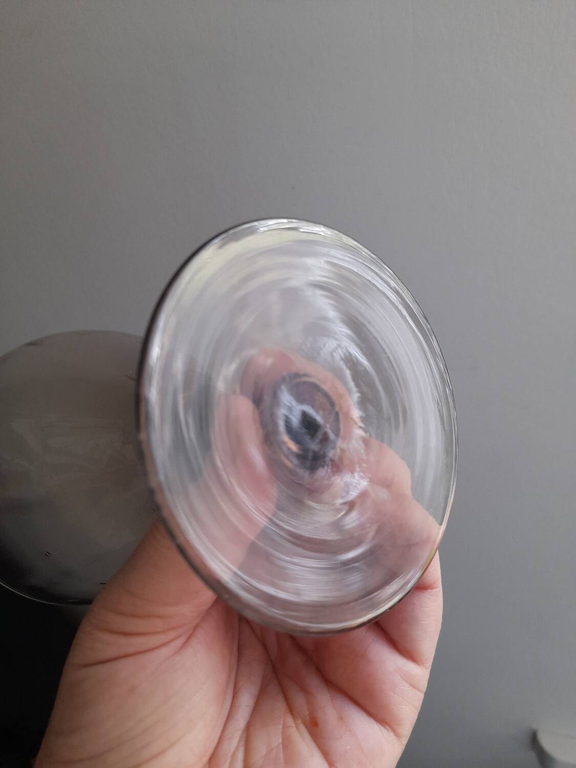 4 old ribbed glasses