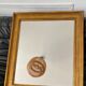 Antique gilded wood mirror 50x60cm
