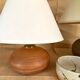 Terracotta lamp, 2M fabric cable, cotton shade.