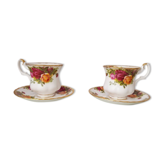 Set of 2 cups and saucers Royal Albert England 1962