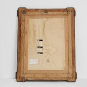 Antique oak rustic wall mirror, France ca. 1820