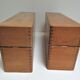 Deux boîtes à archives en bois de hêtre vintage