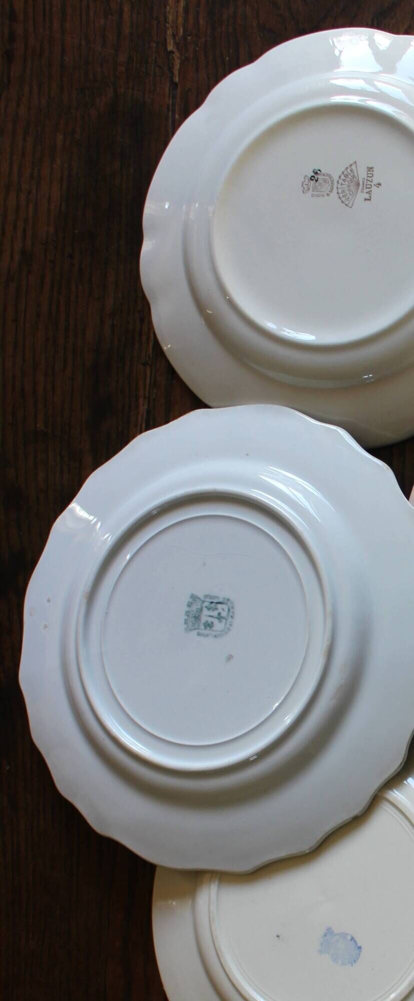 6 small paired plates Badonviller Saint Amand Luzin Digoin Sarreguemines