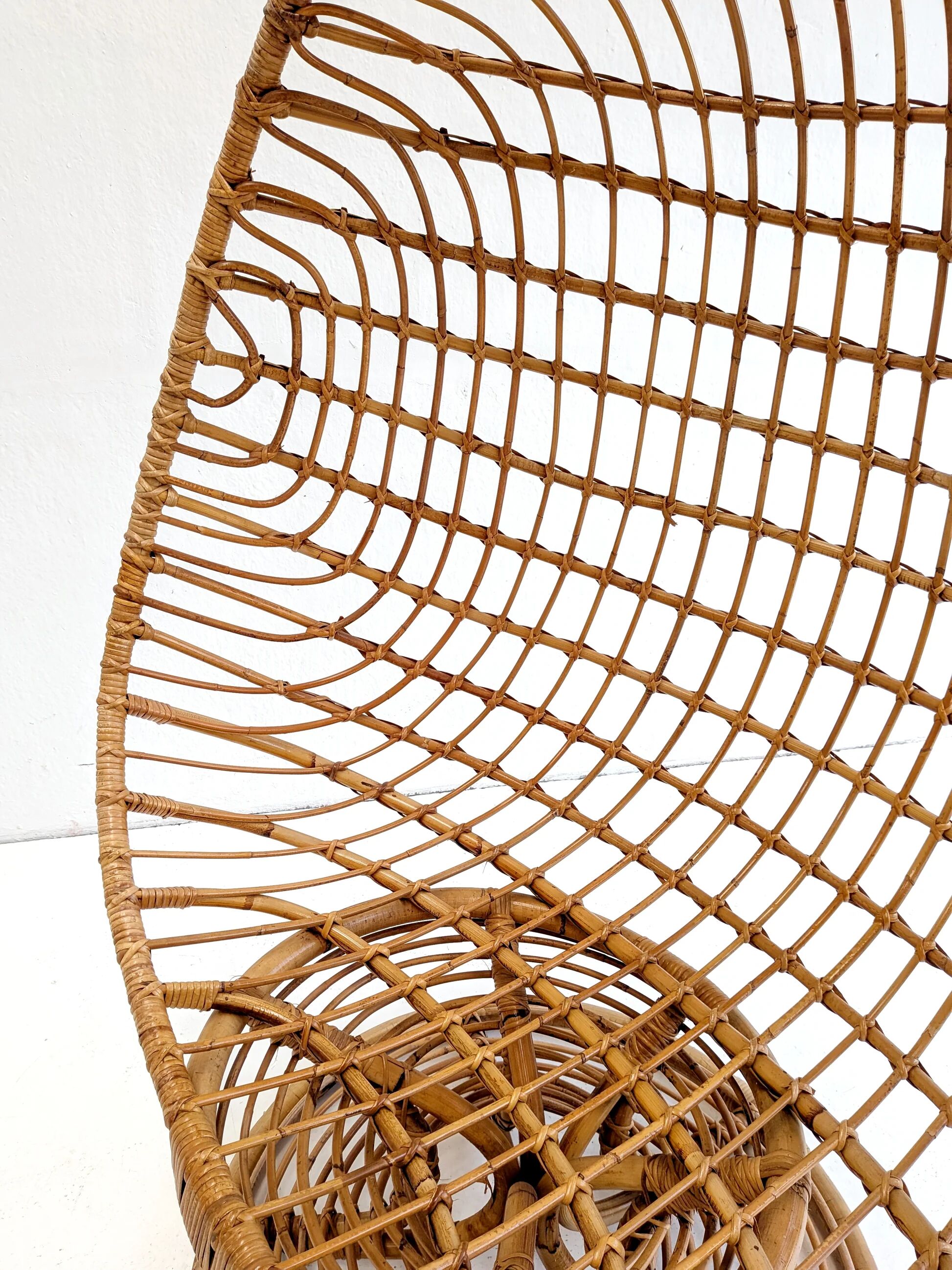 Vintage rattan egg chair 1960s