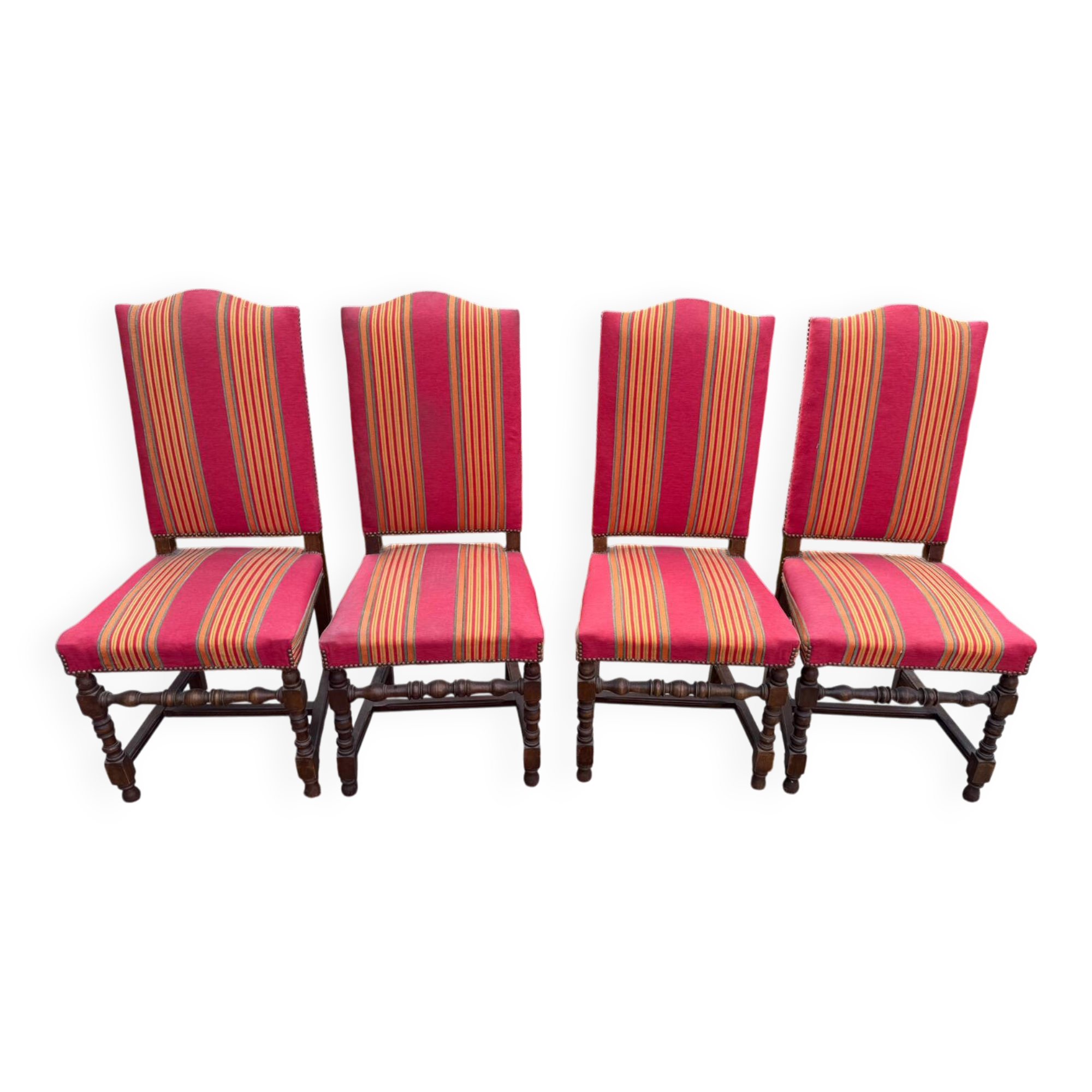 Set of 4 Louis XIII style chairs