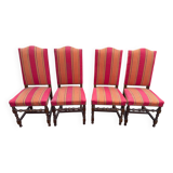 Set of 4 Louis XIII style chairs