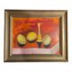 Oil on canvas modern still life signed