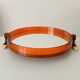 Vintage amber plexiglass mirror from the 70s
