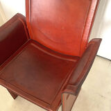 Desk or dining chair in cognac leather