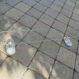 Bathroom shelf glass and brass