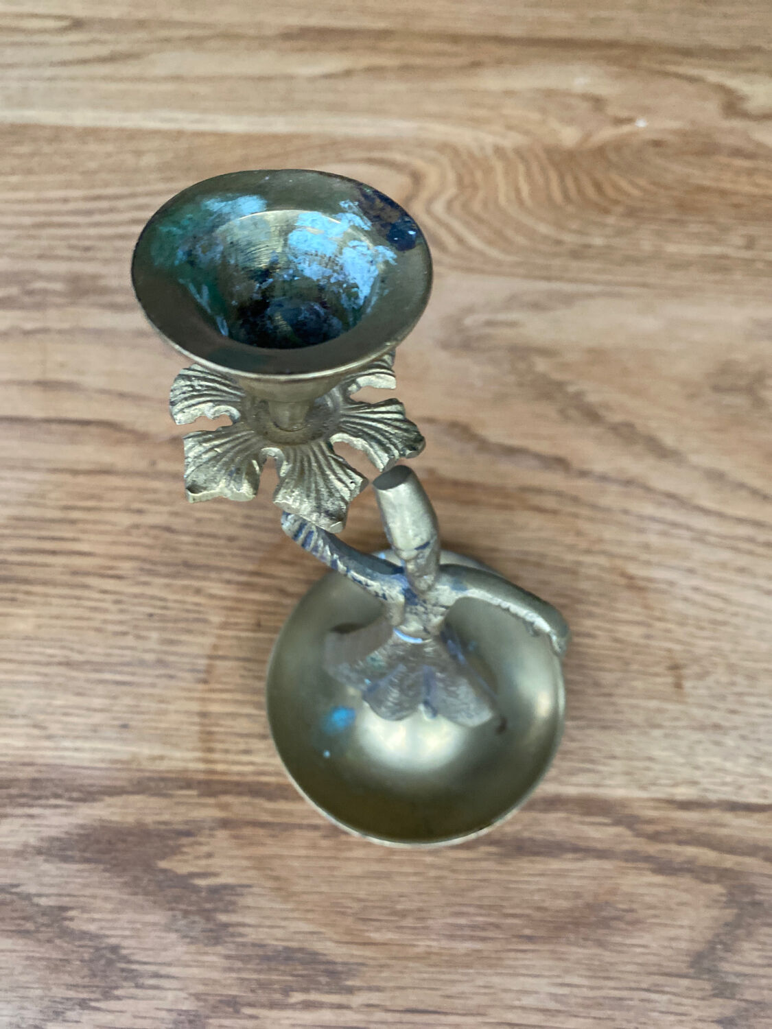 Old copper candle holder