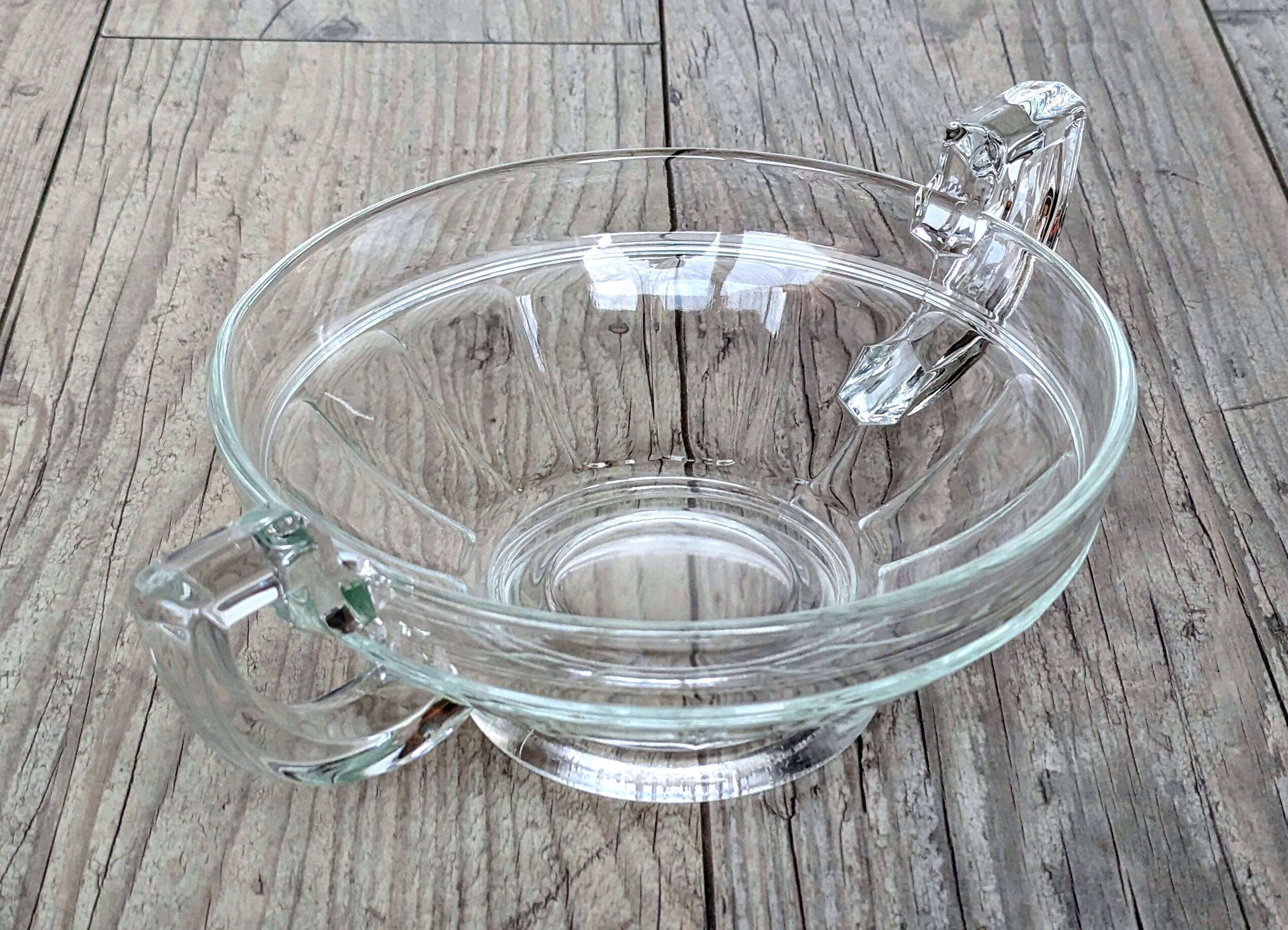 Glass fruit bowl, Val Saint Lambert style
