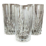 Verres en cristal vintage