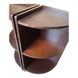 Pair of art deco style mahogany corner cabinets