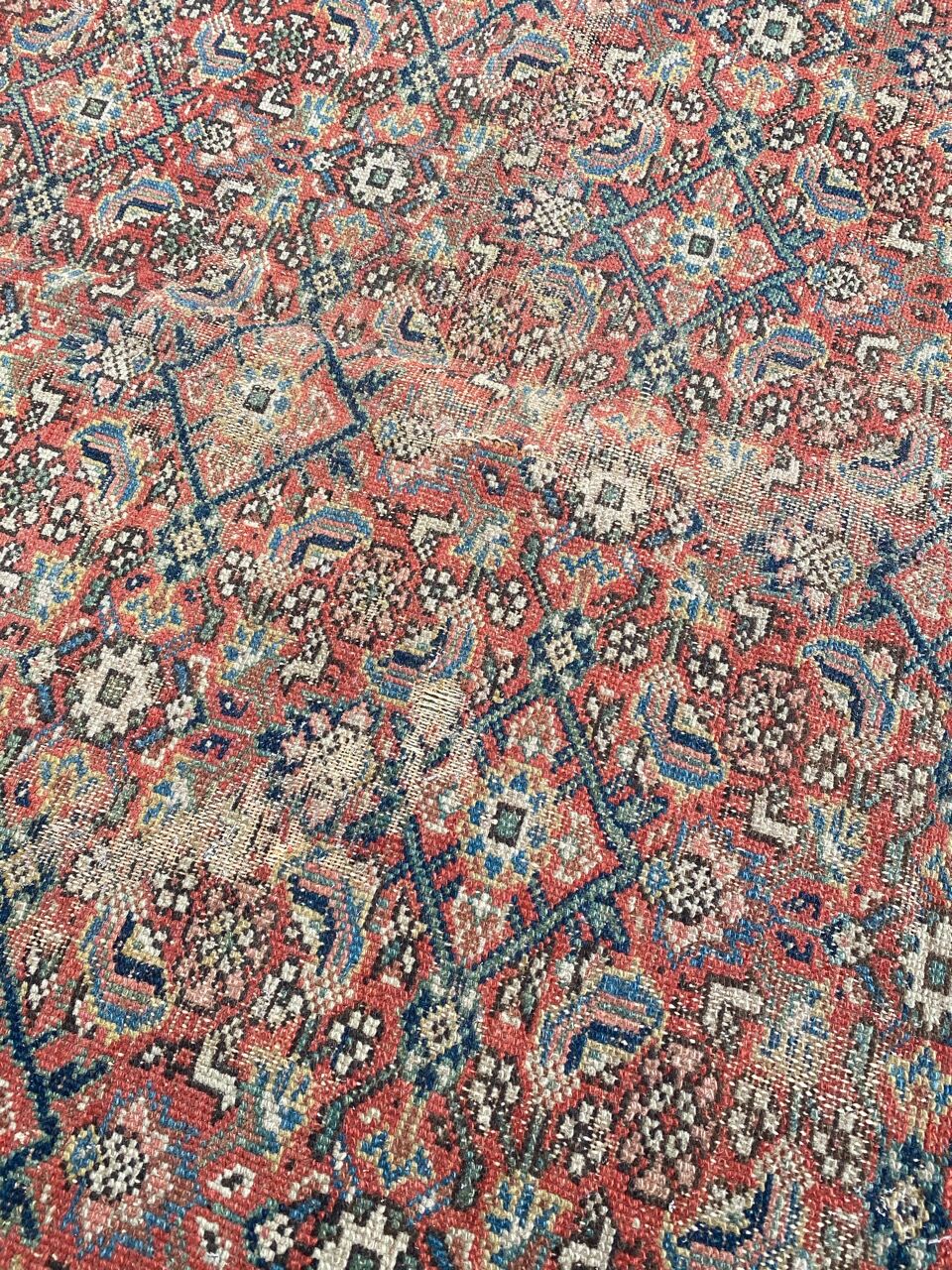 Large old Kurdish Persian carpet Malayer in length 200x490 cm