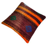 Vintage turkish kilim cushion cover , 40 x 40 cm