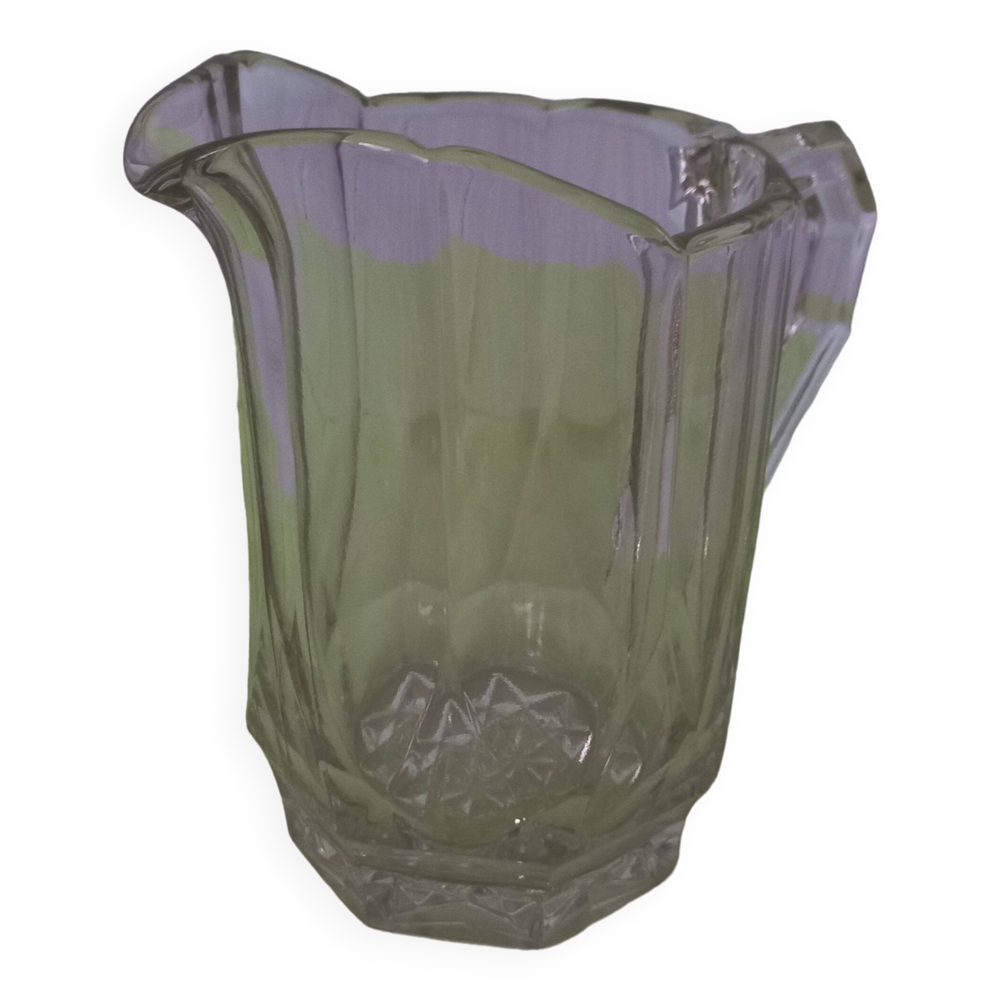Vintage thick crystal carafe from the 1930s