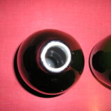 Pair of vases glass "bottle" double layer, 70 years