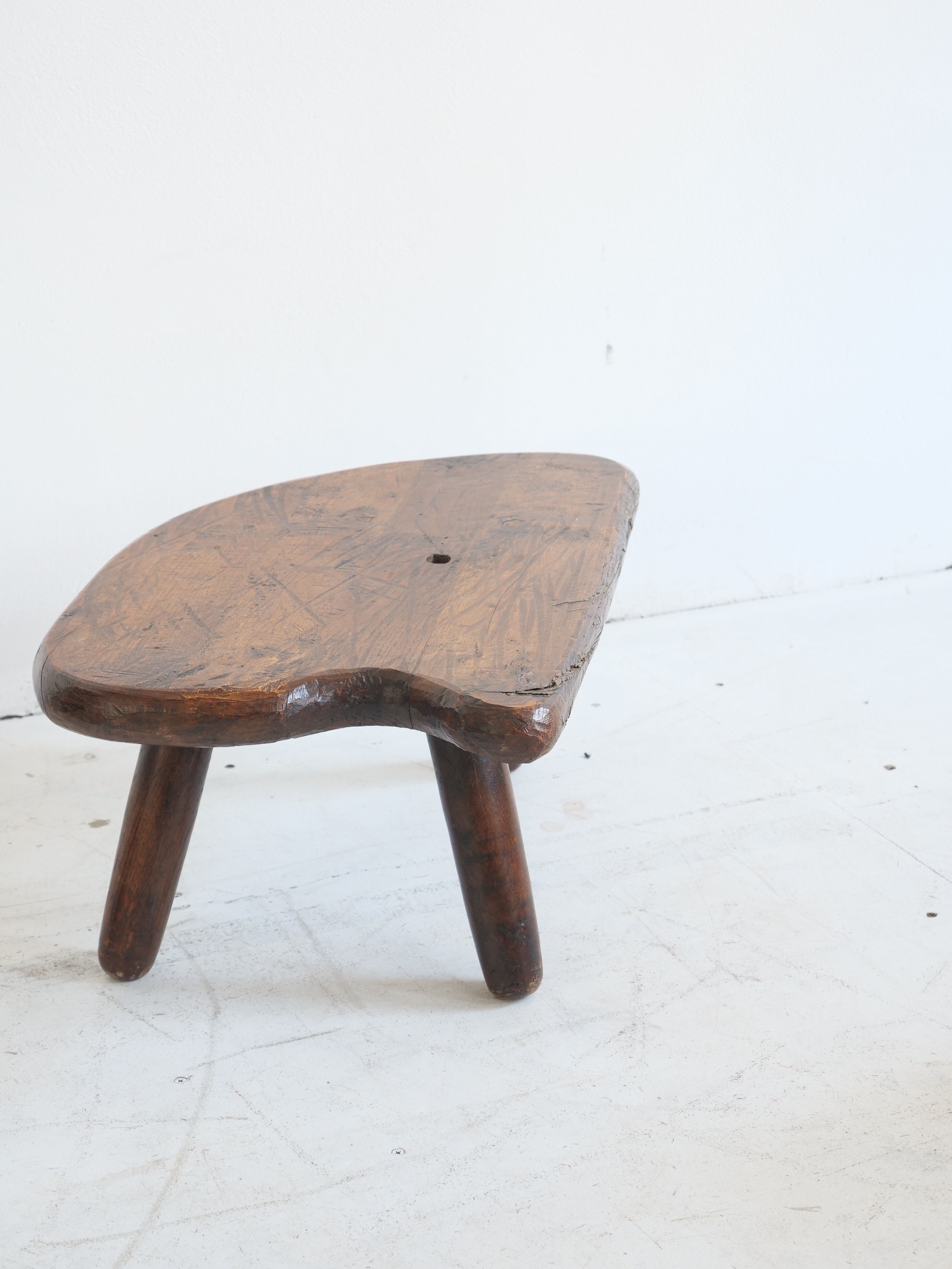 Wooden free-form coffee table