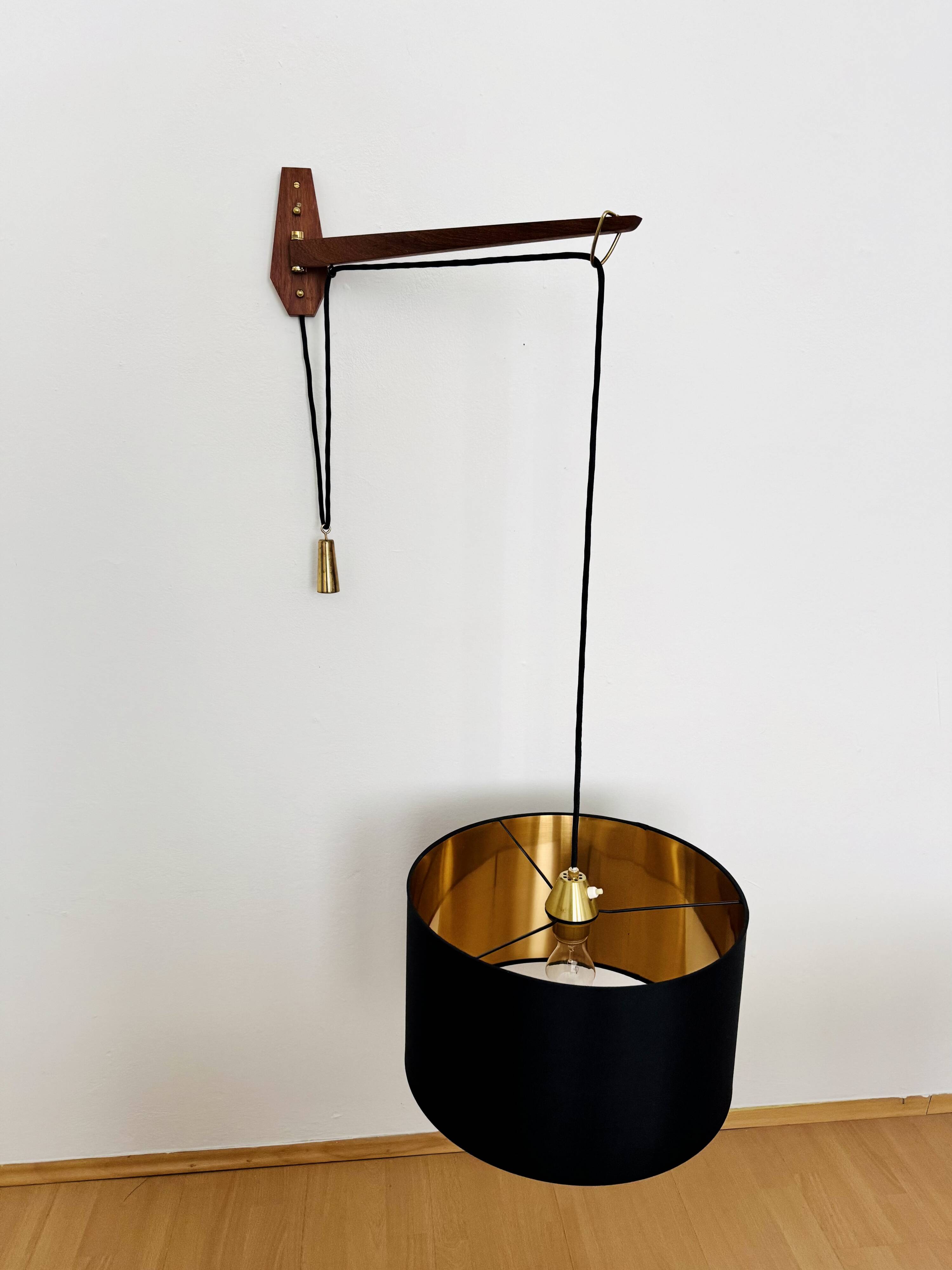 Adjustable Teak Wall Lamp by Kaiser Leuchten