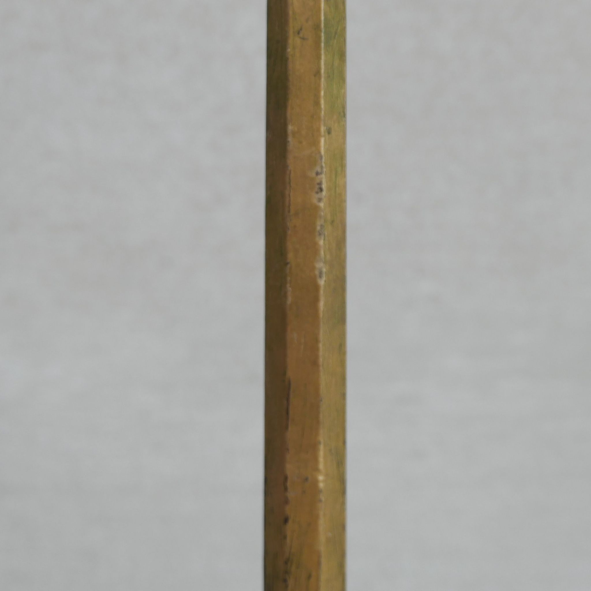 Art deco french wooden and metal gilt floor lamp