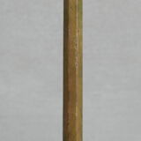 Art deco french wooden and metal gilt floor lamp