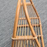 Rattan log holder: vintage