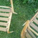 Serie de 4 chaises en tôle