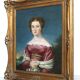 Elegant 19th-Century Portrait of a Lady – Oil on Canvas, Gilded Frame