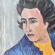 Female portrait – Modernist painting from the 1950s – School of Paris – Jean Be