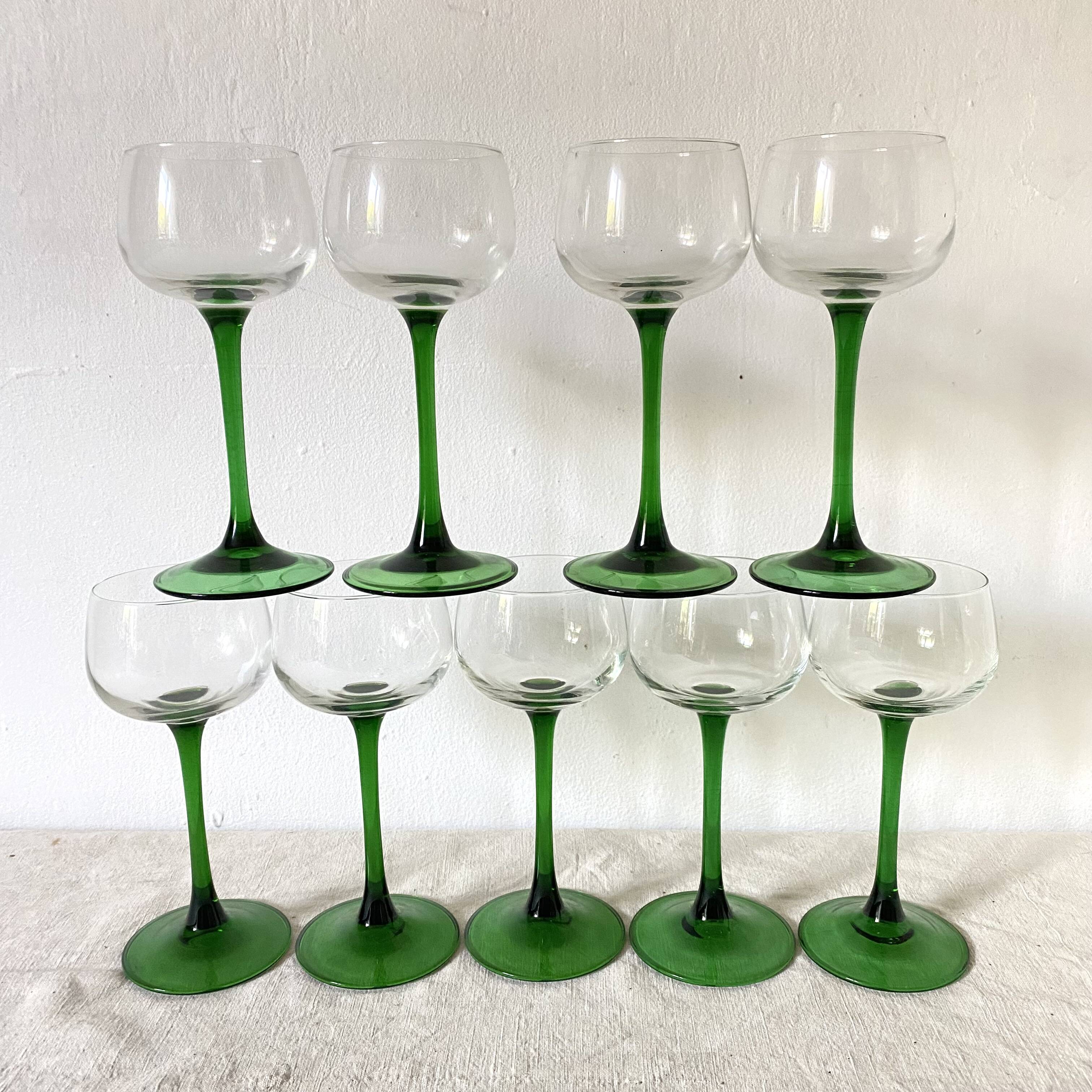 Verres a pieds vintage